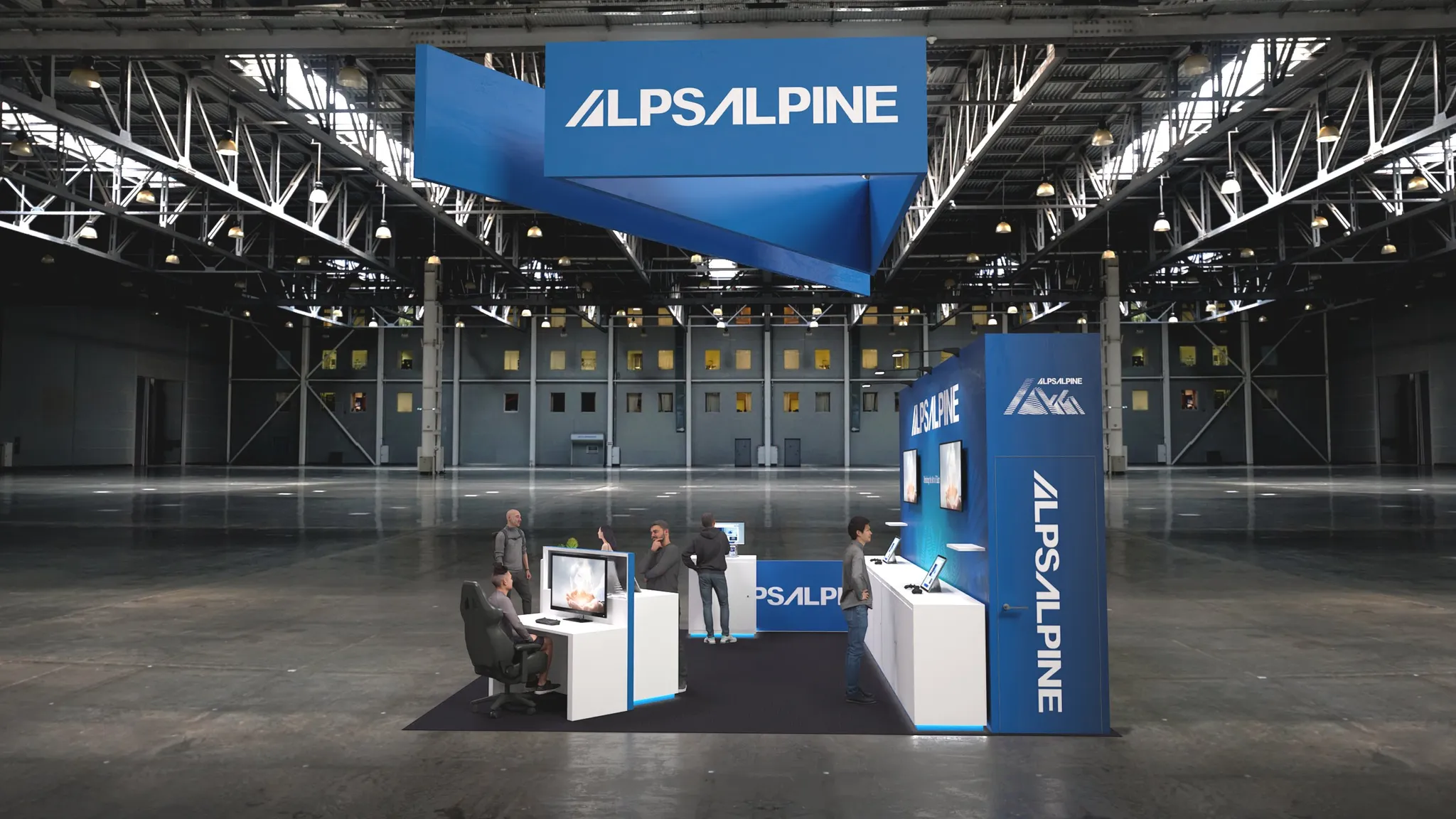 20x20 Island booth design by Reaction Space